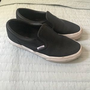 Vans leather slip on